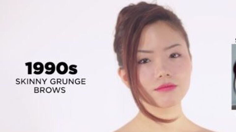 Женские брови "менялись" в зависимости от тенденций моды