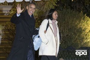 Обама с дочерью Сашей