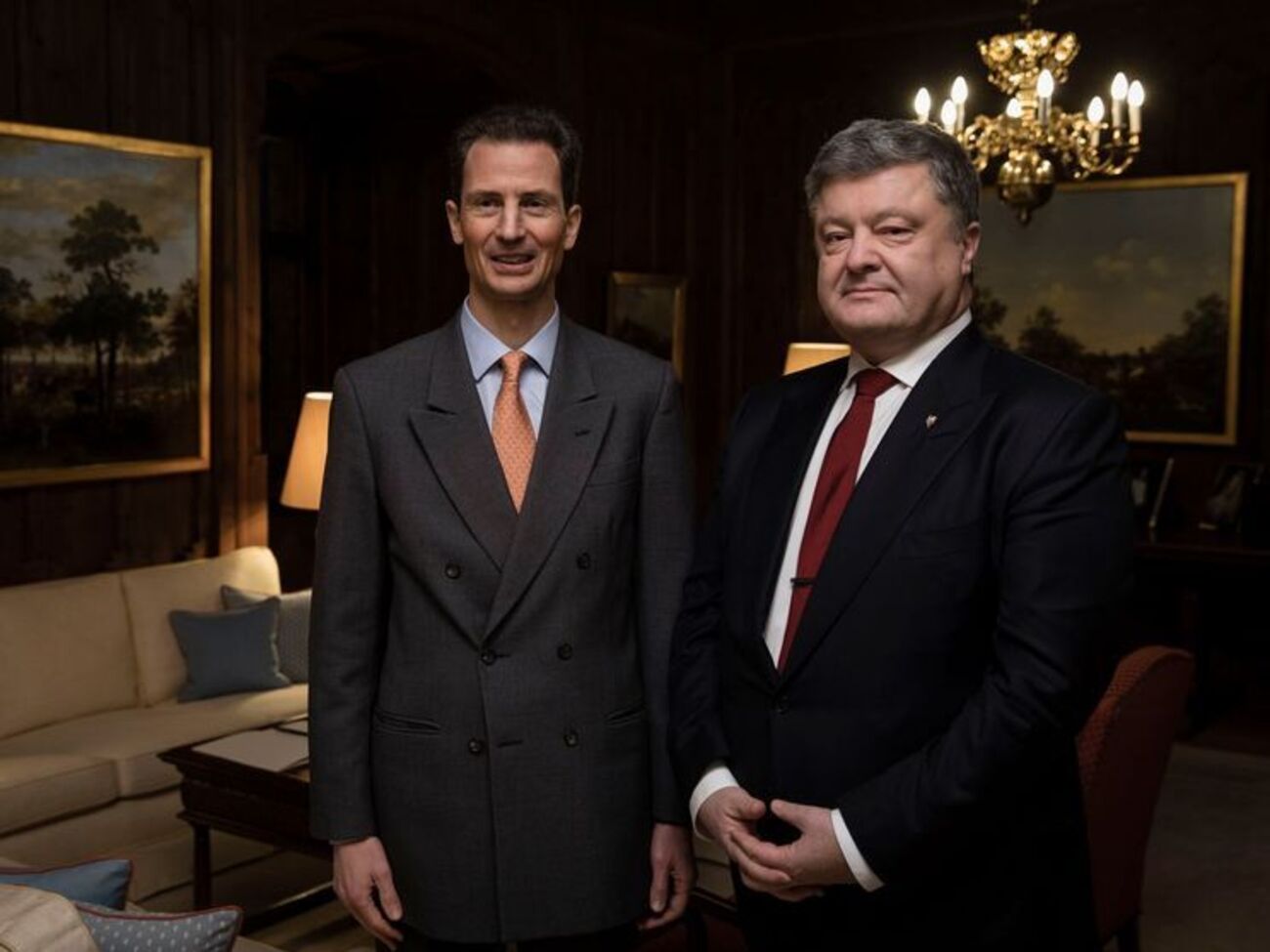 Петр Порошенко и принц Алоиз Лихтенштейнский