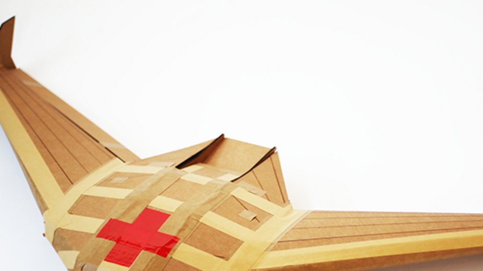 Образец бумажного беспилотника для перевозки медицинских грузов