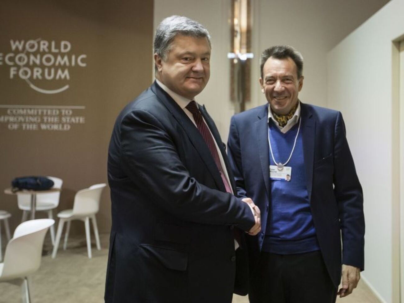 Порошенко в Давосе встретился с главой Международного комитета Красного креста