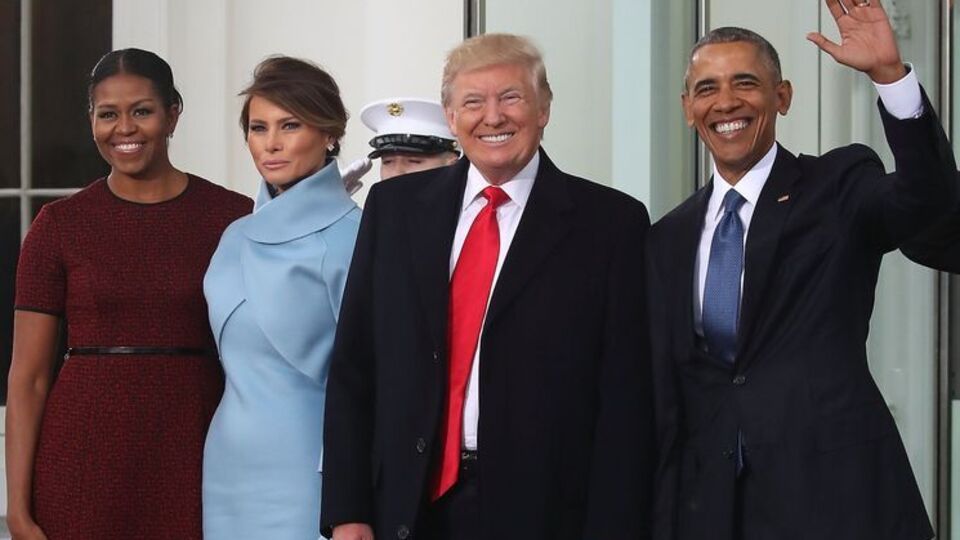 Трампы и Обамы встретились на пороге Белого дома