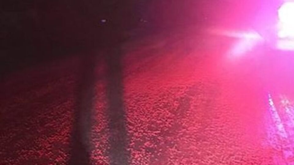 Драже Skittles выпали из грузовой платформы автомобиля