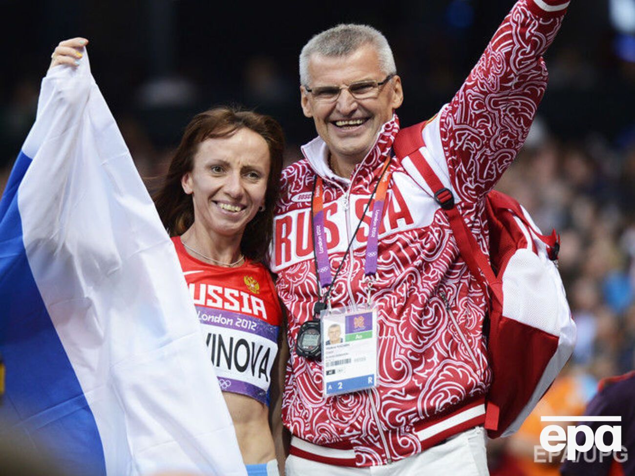 Казарин со своей воспитанницей Марией Савиновой, которая также подозревается в применении допинга