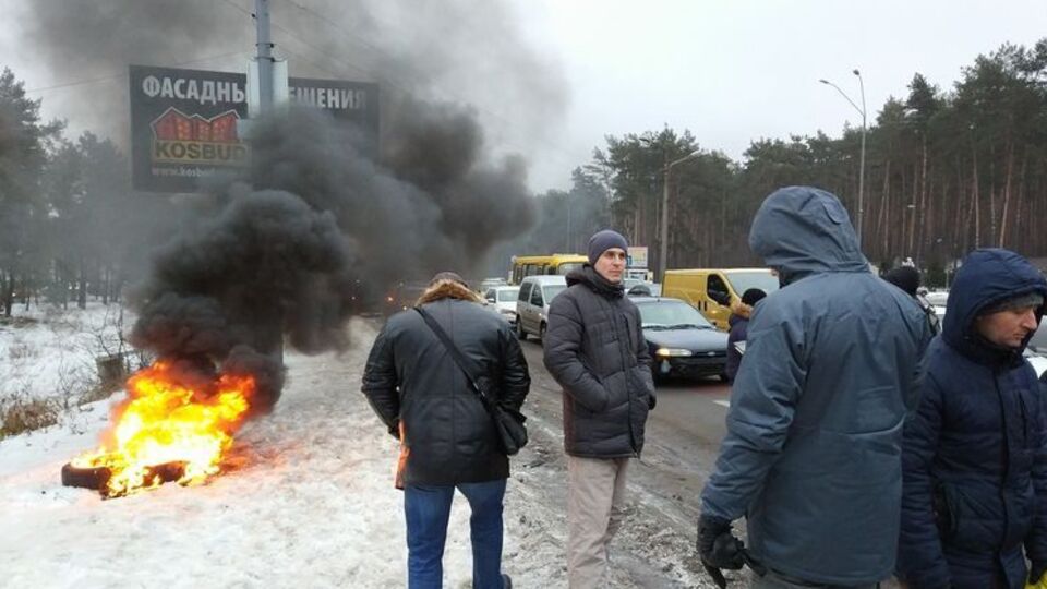 Участники акции протеста добиваются смягчения условий пребывания автомобилей с иностранной регистрацией на территории Украины