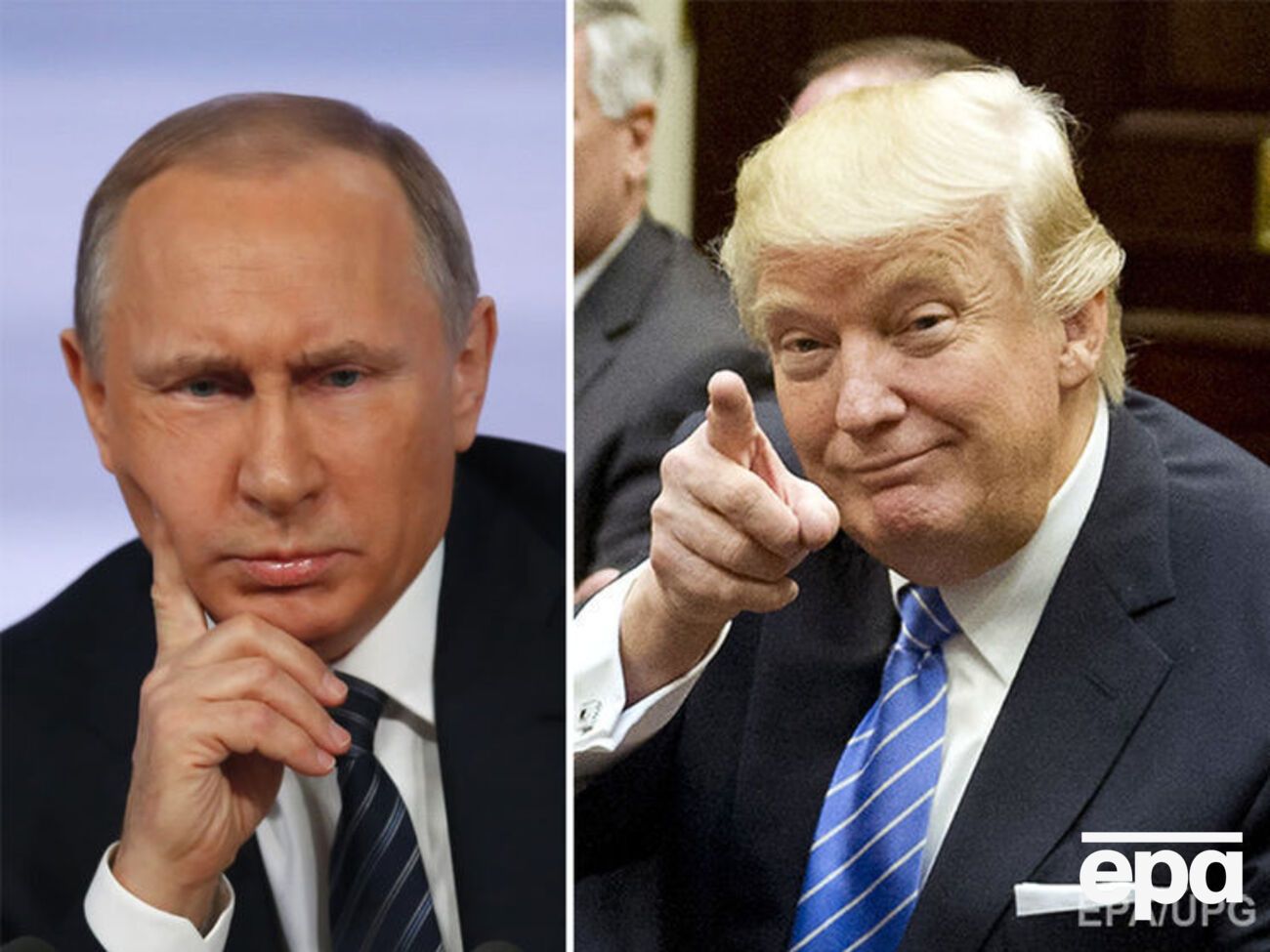 "Даже если представить, что Путин решил наказать Трампа и опубликовать пикантные видео (если они, конечно, есть), для Трампа это будет как дробинка для слона". Президент РФ Владимир Путин и президент США Дональд Трамп