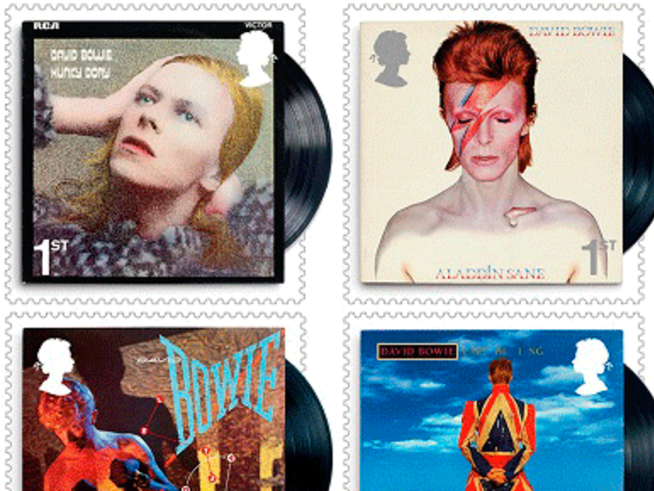 Британская почта представила марки с Дэвидом Боуи