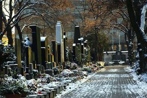 Ольшанское кладбище в Праге, где покоился Александр Олесь