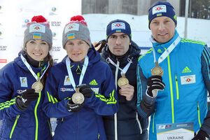 Украинские спортсмены на чемпионате Европы заняли третье место в смешанной эстафете