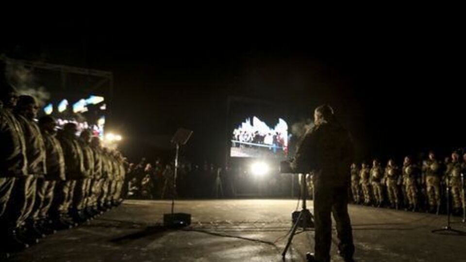 Президент Украины 31 декабря посетил военных в секторе "М"