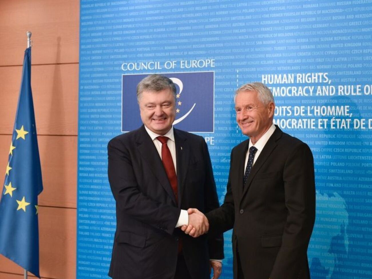 Порошенко подякував Ягланду за підтримку Ради Європи