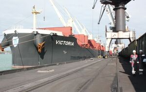 У порту Южний розвантажують другу партію вугілля із США