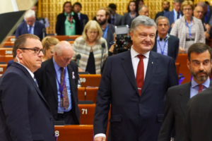 Накануне дебатов в ПАСЕ выступил президент Украины Петр Порошенко