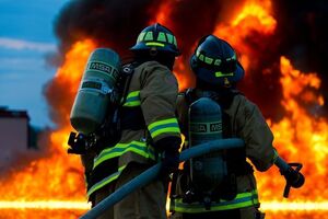 На складе, где произошел пожар, хранились лаки, краски, растворители и пластмассовые изделия