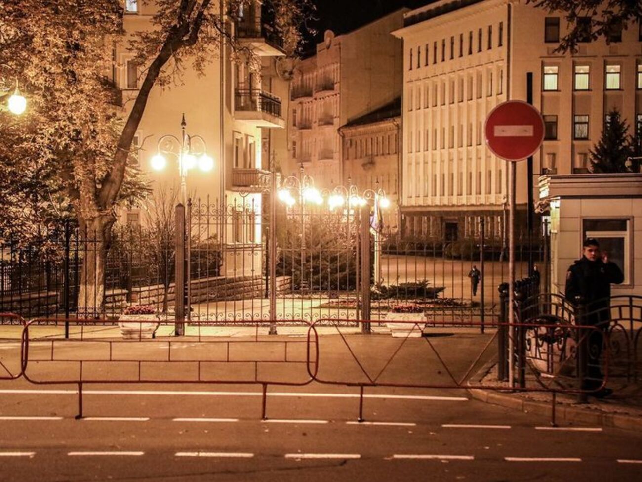 Центр Киева перегорожен