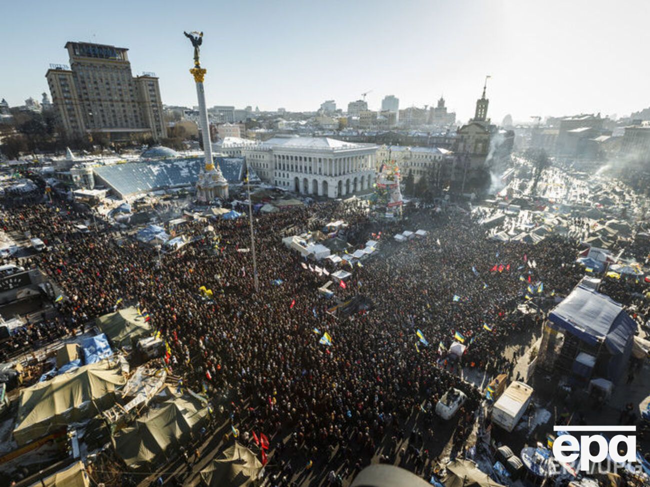 У січні&ndash;лютому 2014 року на демонстрантів нападали тітушки