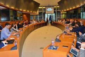 Захід "Російські приватні військові компанії, що воюють в Україні та Сирії" було організовано польським депутатом Європарламенту Анною Фотигою