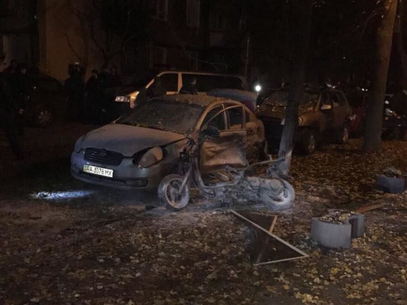 Взрыв произошел вечером 25 октября возле телеканала "Еспресо"