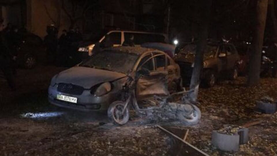 Взрыв произошел вечером 25 октября возле телеканала "Еспресо"