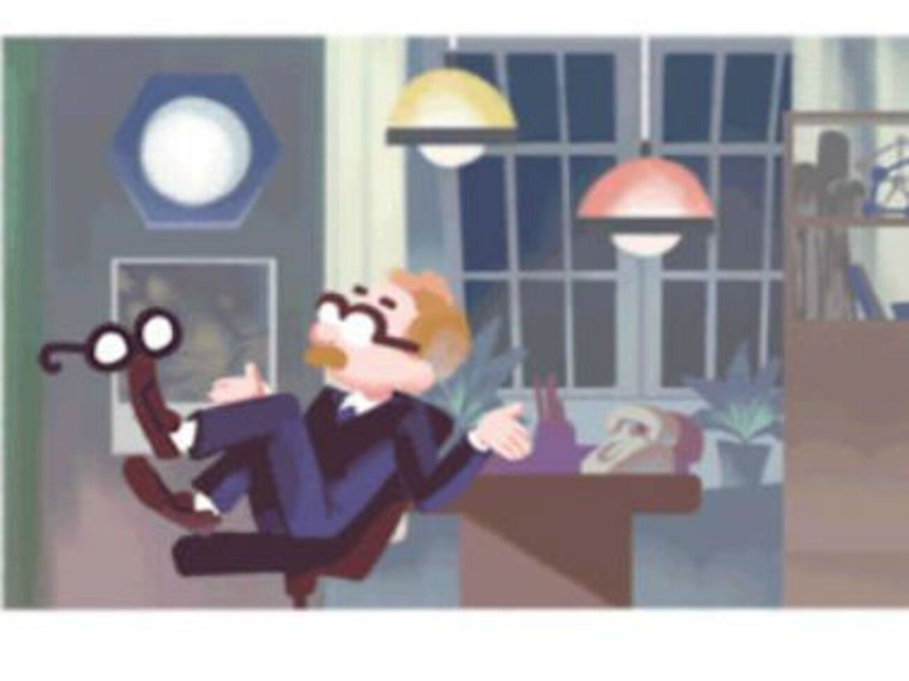 Героев "Служебного романа" изобразили в формате дудла