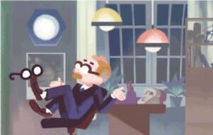 Героев "Служебного романа" изобразили в формате дудла