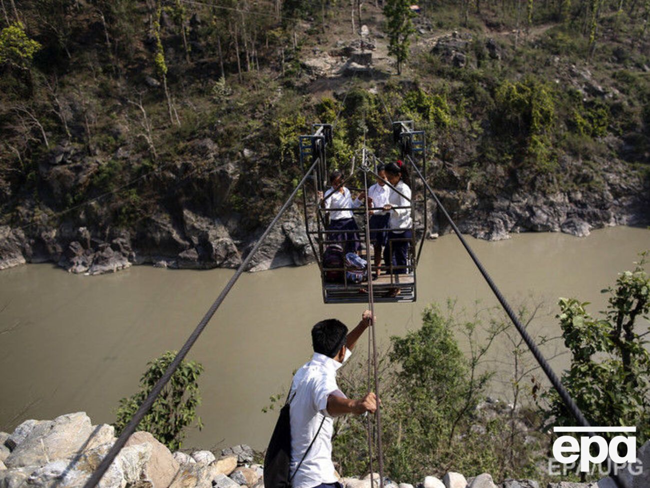 Река Трисули протекает в центральной части Непала