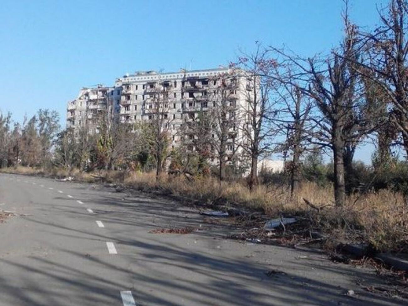 Дома были разрушены во время активных боевых действий