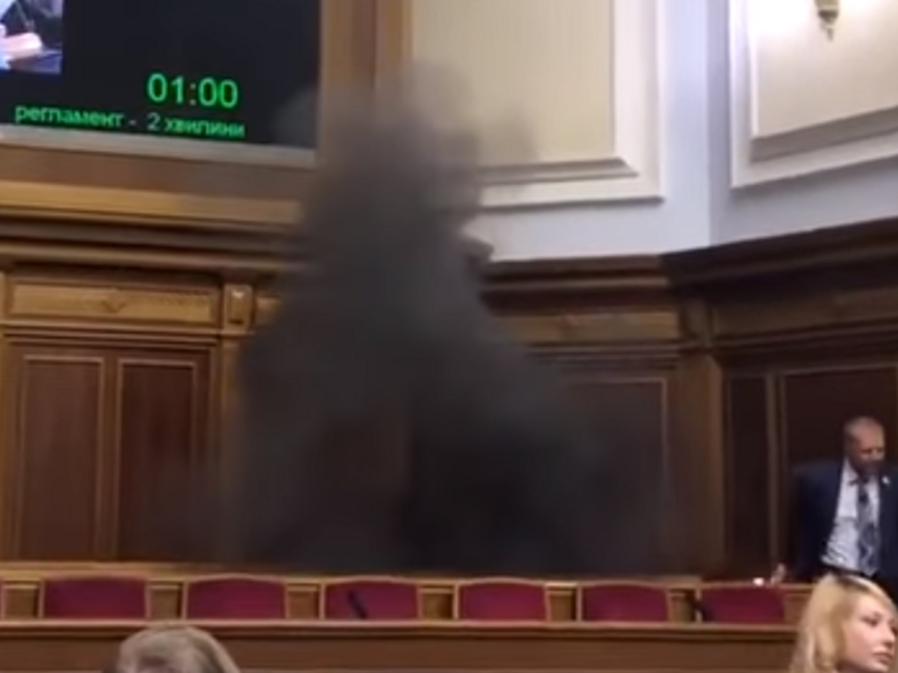 Дымовую шашку в Раде схватил нардеп Тетерук