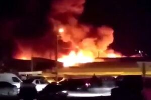 Масштабный пожар в Ростове-на-Дону