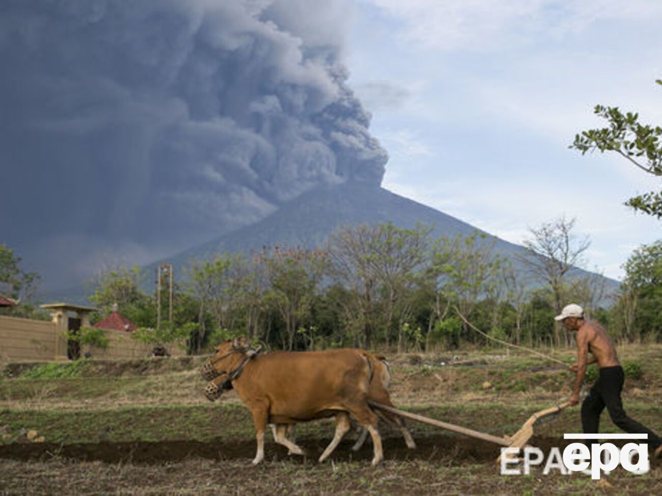 Через вулкан Агунг місцеве населення на Балі евакуюють