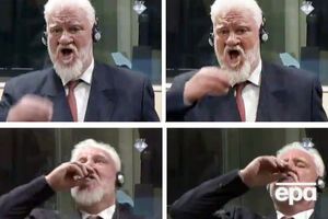 Праляк випив рідину відразу після оголошення вердикту суду