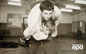 Путін і Шестаков на тренуванні дзюдоїстів у 1971 році
