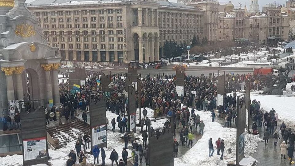 Учасники акції "кава на Хрещатику"