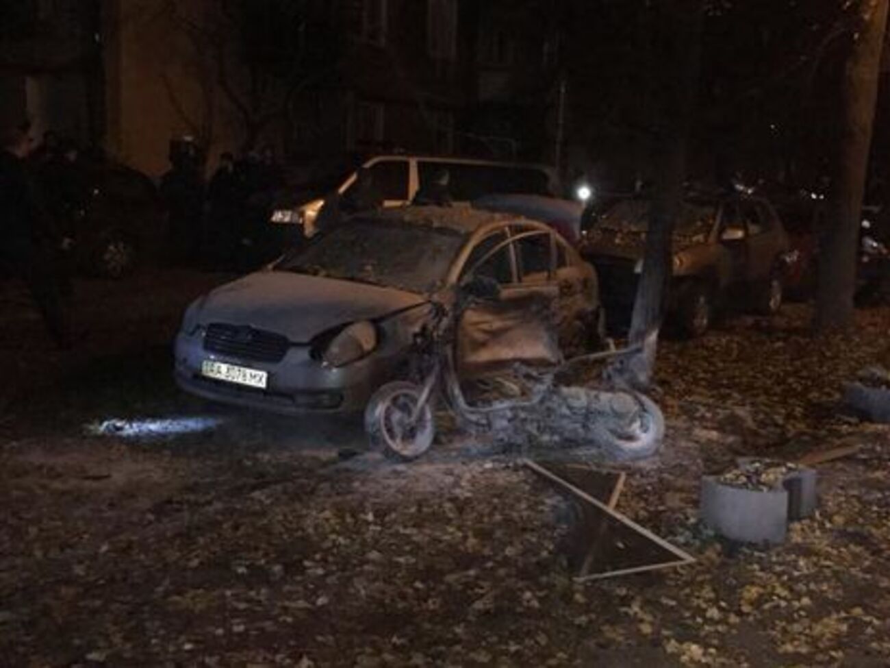 Наслідки теракту біля телеканала "Еспресо"