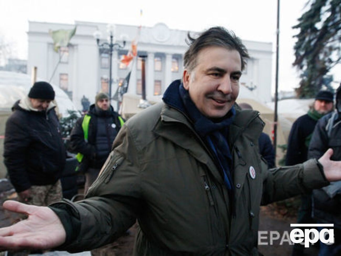 Генпрокурор України Юрій Луценко заявляв, що оточення Саакашвілі (на фото) одержало з Росії приблизно $500 тис. на фінансування мітингів для повалення української влади