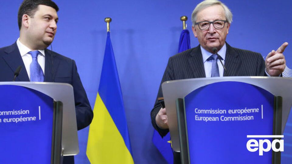 Юнкер обговорив безвізовий режим із прем'єр-міністром України Гройсманом