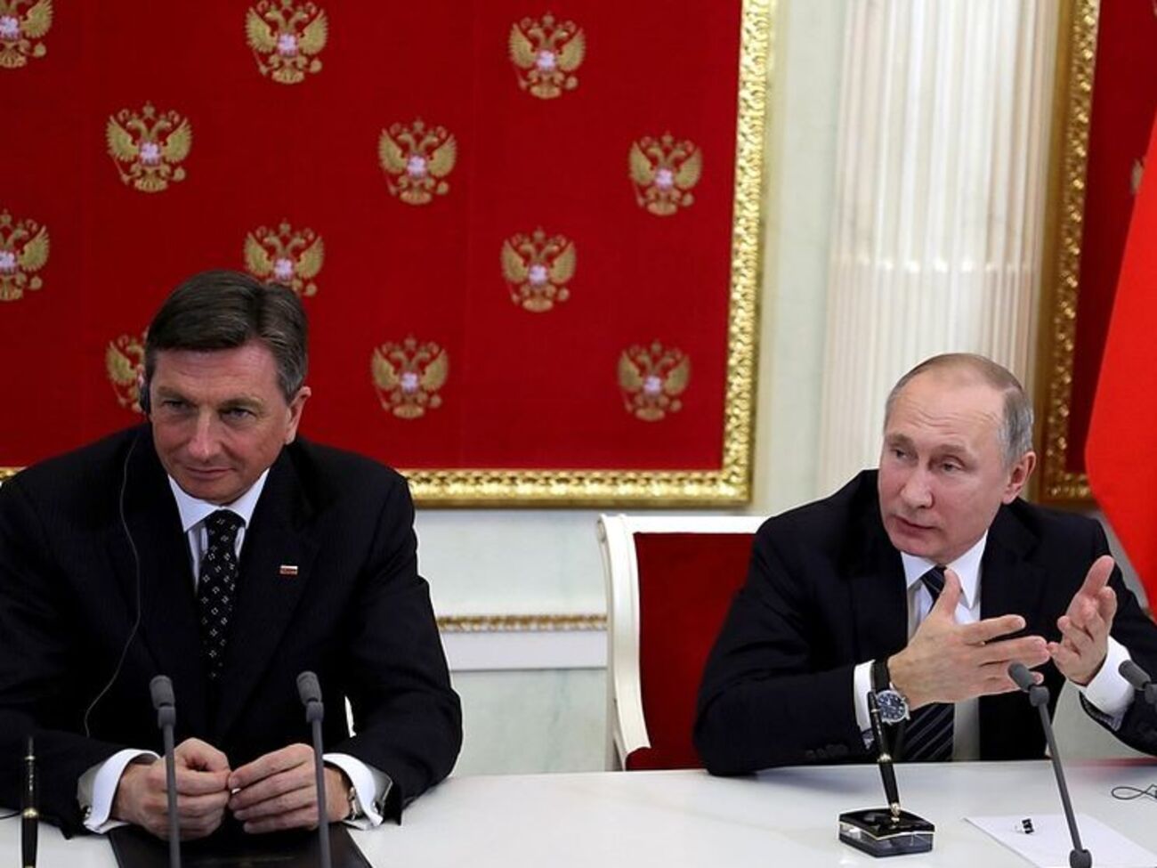 10 февраля Путин встретился с президентом Словении Борутом Пахором