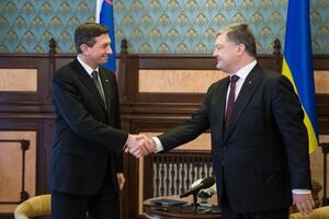 Встреча Порошенко и Пахора прошла в рамках международного турне президента Словении после его визитов в Берлин и Москву
