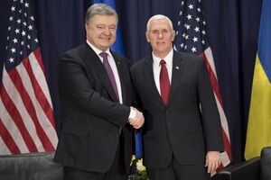Вице-президент США Майк Пенс и президент Украины Петр Порошенко встретились в Мюнхене