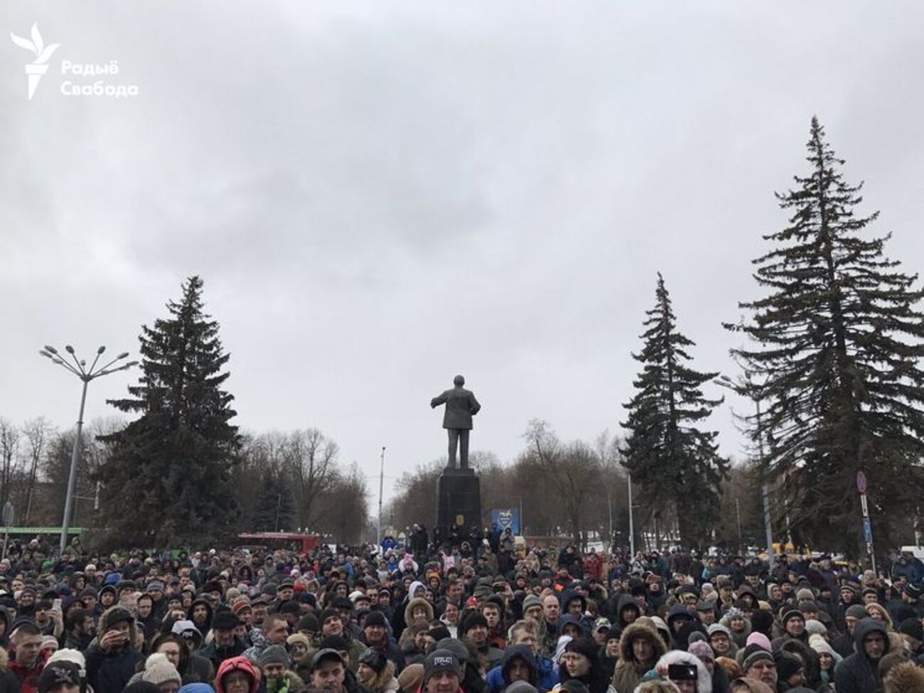Наиболее многочисленная акция протеста состоялась в Витебске