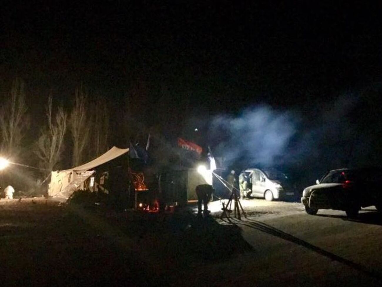 Участники блокады Донбасса обустроили редут "Соловейко"