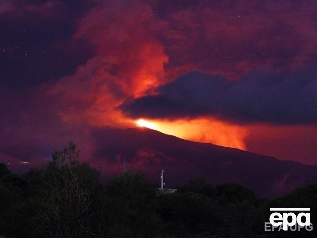 Вулкан Етна почав своє виверження ввечері 27 лютого