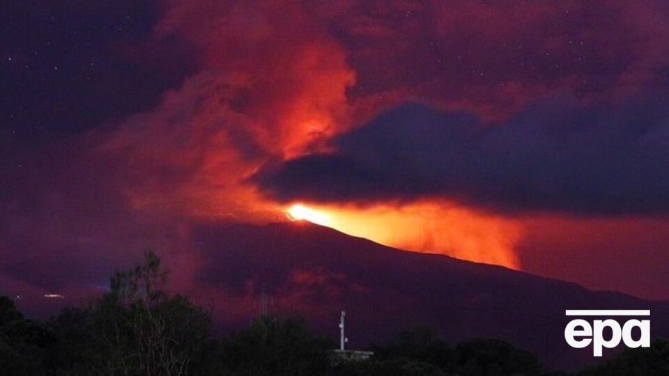Вулкан Етна почав своє виверження ввечері 27 лютого