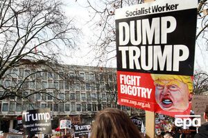 В Лондоне тысячи людей протестуют против возможного визита Трампа в страну и его миграционного указа. Фоторепортаж