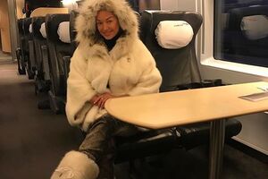 Волочкова занурилася у воду з льодом