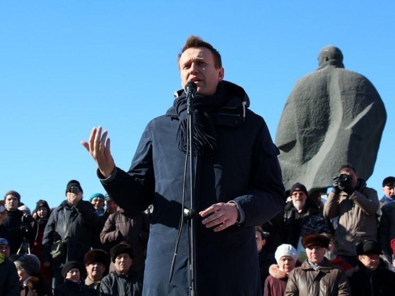 Навальный выступил на митинге в Новосибирске
