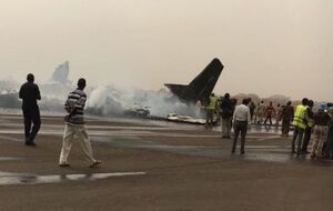 После неудачной посадки Ан-26 загорелся