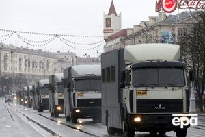 Автозаки на улицах Минска