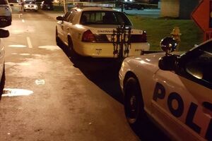 Автомобили полиции на месте происшествия в Цинциннати