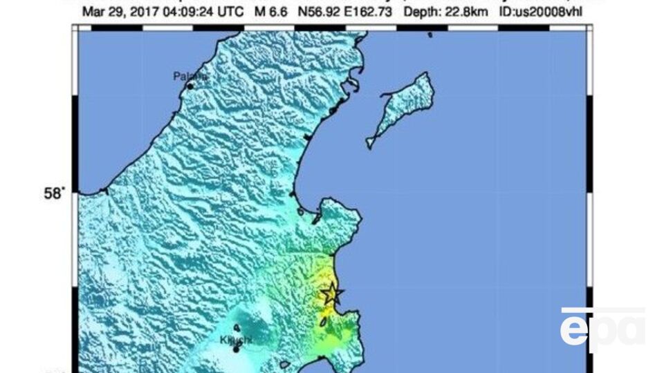 Землетрус стався приблизно о 7 ранку за київським часом